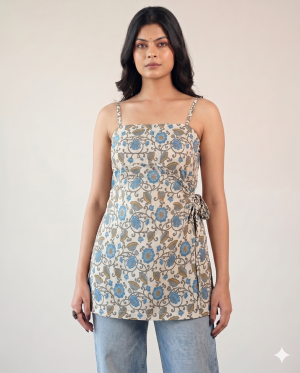 Noodle strap kurti by SA Fab