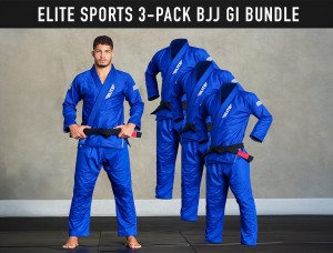 Elite Sports 3 Pack BJJ Gi Bundle for Dedicated Athletes