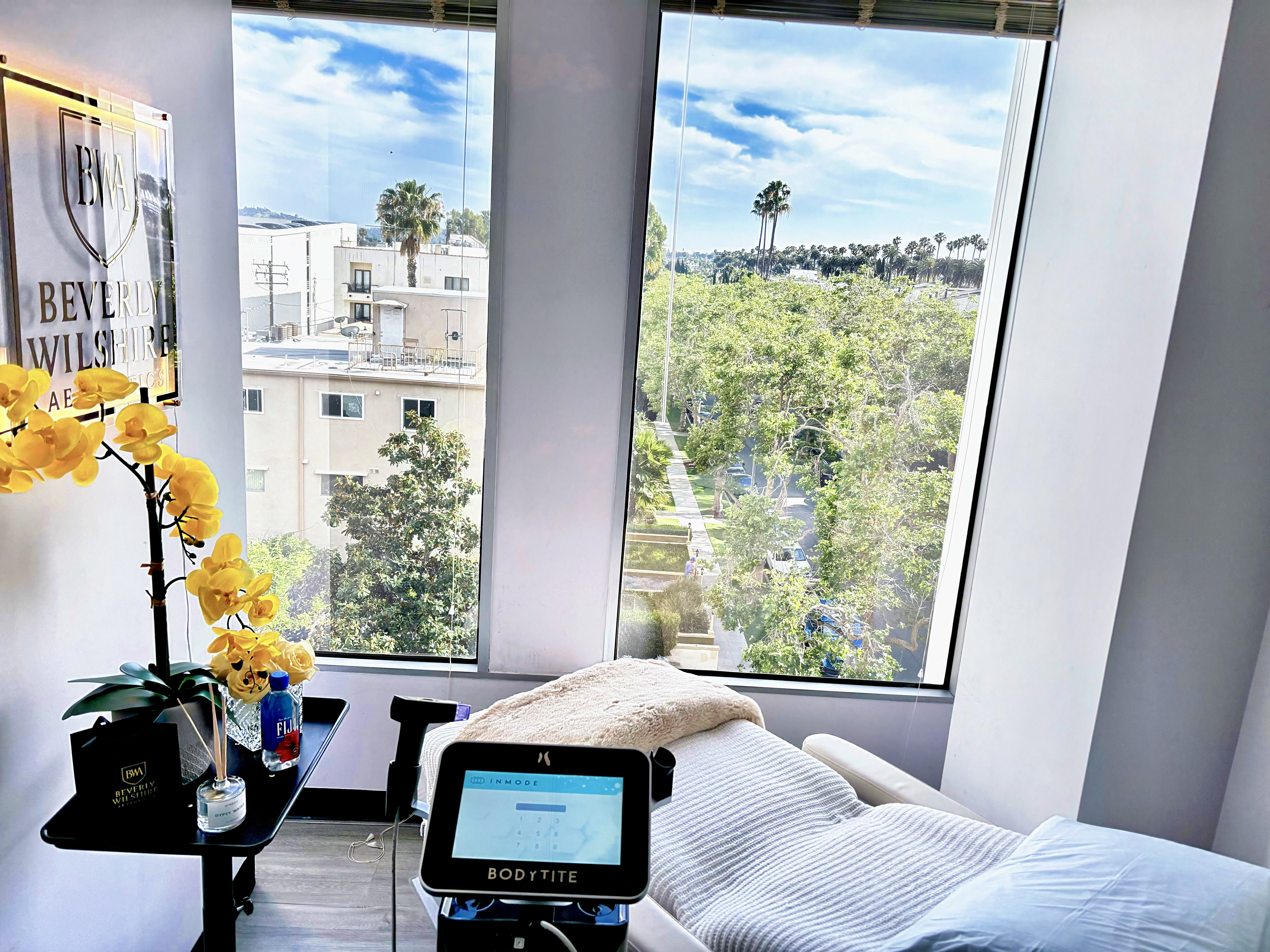 InMode BodyTite device in a luxury treatment room at Beverly Wilshire Aesthetics in Los Angeles