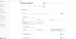 Pitchroom pitch decks settings