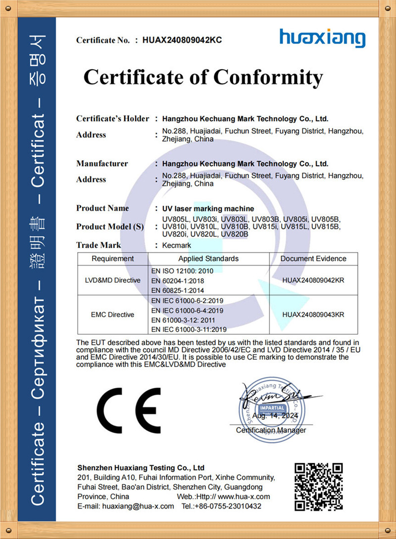 Kecmark CE certificate Kecmark CE certificate