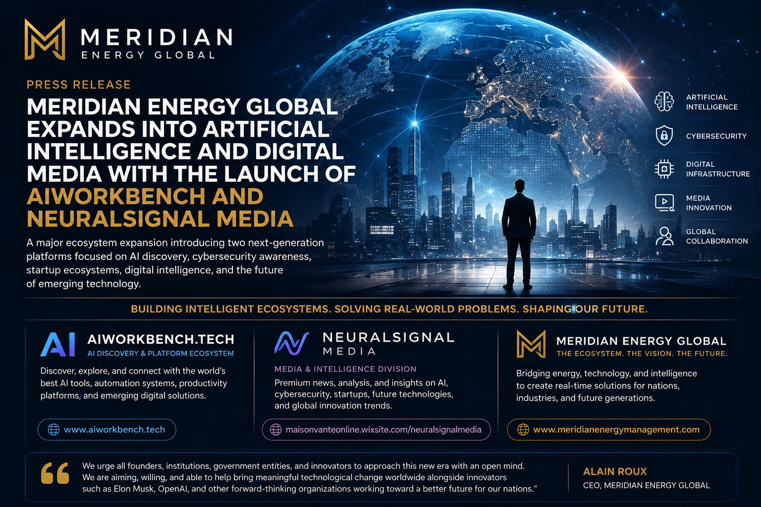 Meridian Energy Global Expands Into Artificial Intelligence With AIWorkbench and NeuralSignal Media