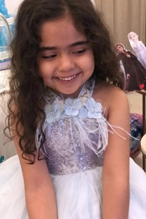 pnk isha arora dresses the blue frozen theme birthday dress