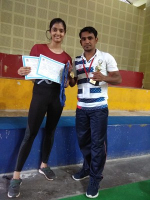 Gauri Shinde wins Gold with coach Kabir Mondal