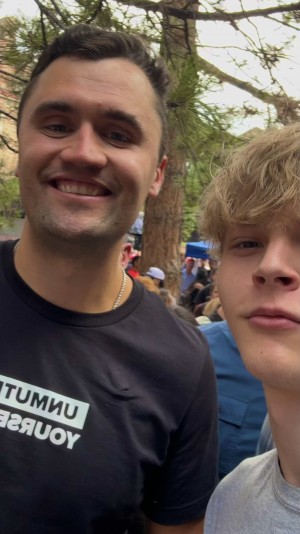 Will Purvis with Charlie Kirk at Turning Point USA Event