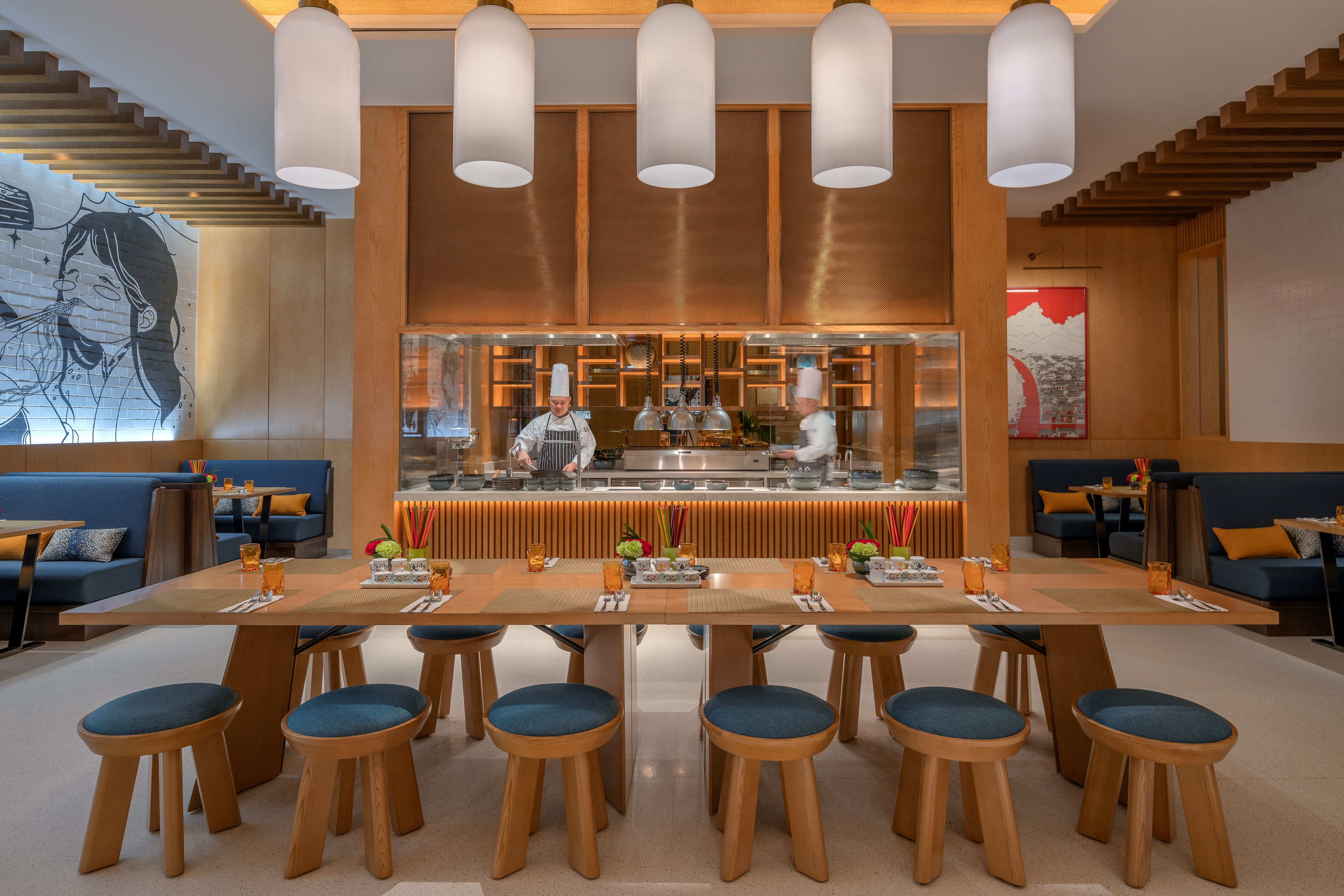 Lucky Noodles at Solaire Resort North features an open kitchen where guests can watch chefs