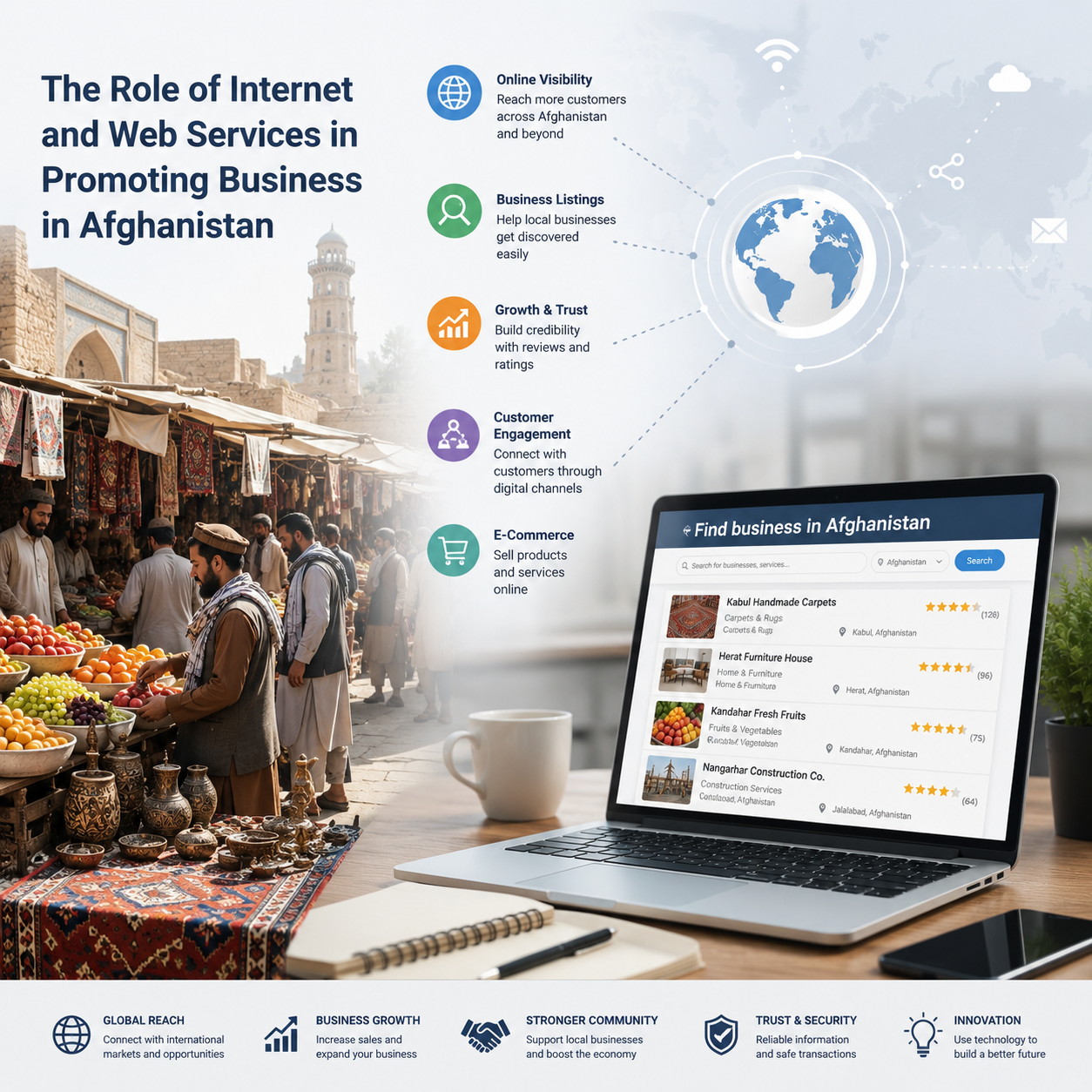 Bizpages Highlights the Role of Online Business Directories in Promoting Afghanistan’s Companies