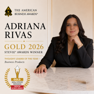 Adriana Rivas Wins Gold Stevie® Award for Thought Leader of the Year, 24th Annual American Business Awards®