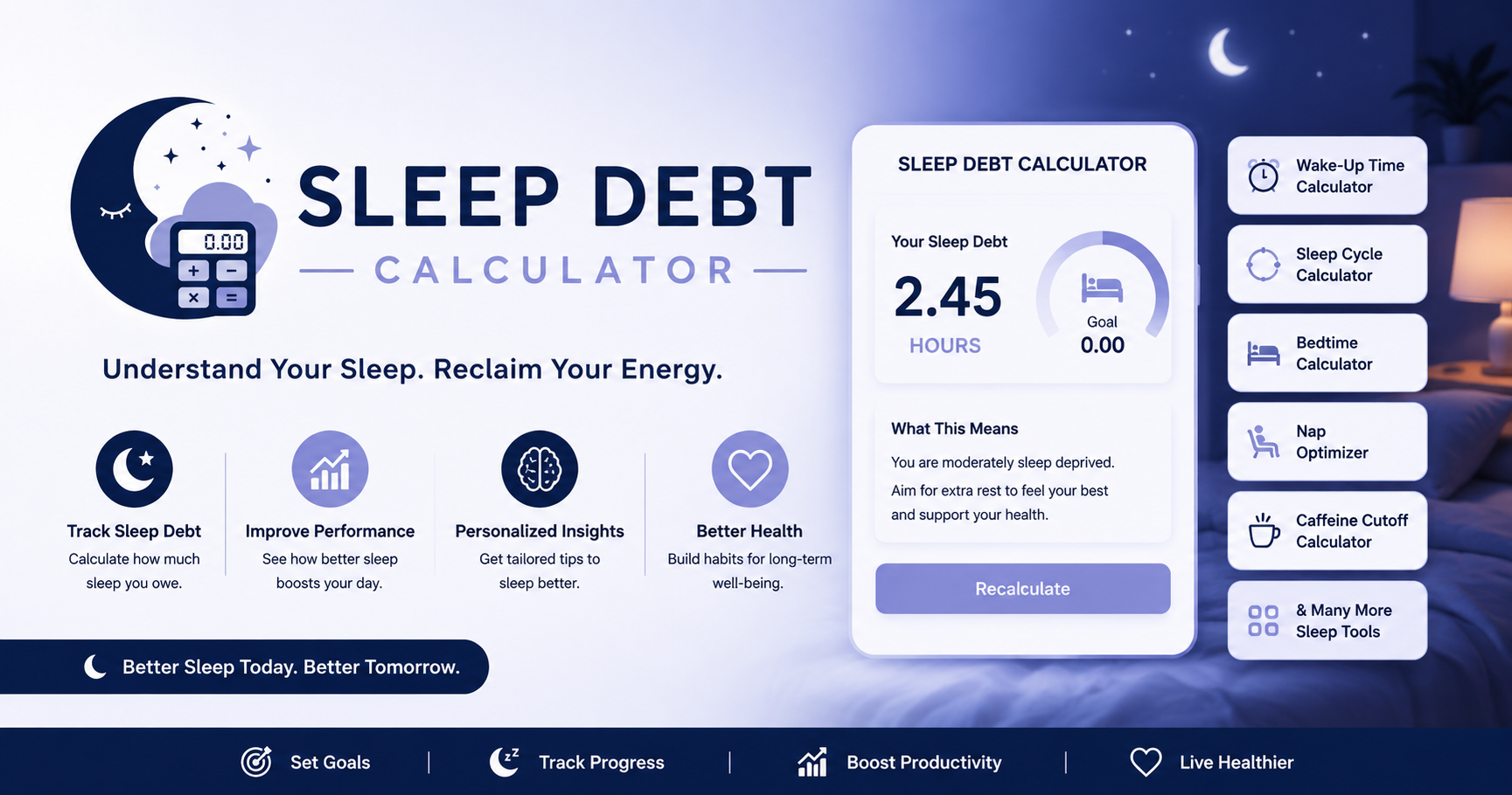 Sleep Debt Calculator Launches Free Online Platform to Help Users Measure and Improve Sleep Health