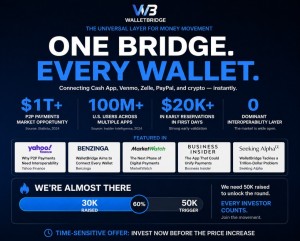 WalletBridge Pay LLC Surpasses Wefunder Milestone, Opening Public Investor Access to the Universal Layer for Peer-to-Peer Payments