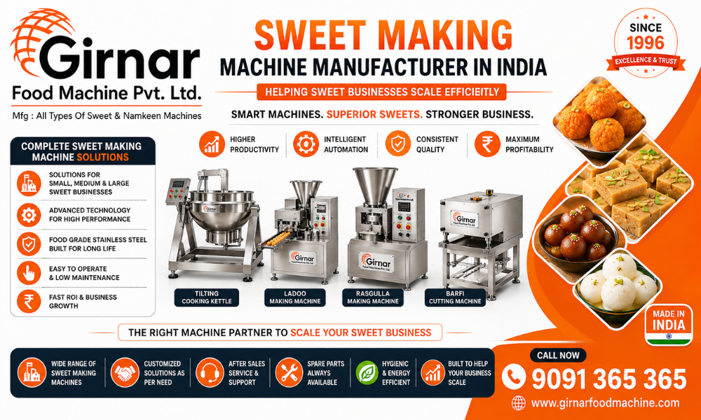 Sweet Making Machine Manufacturer in India: Helping Sweet Businesses Scale Efficiently