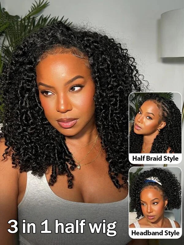 Wavymy Hair Burmese Curly Half Wigs
