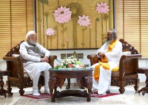 Honorable Indian Prime Minister and Gurudev at the event 2