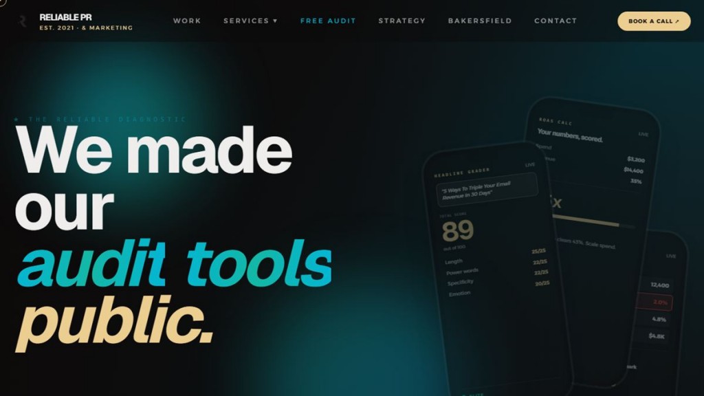 Bakersfield Marketing Agency Reliable PR Launches Free Audit Tools, Warns Firms Invisible in AI Search - IssueWire
