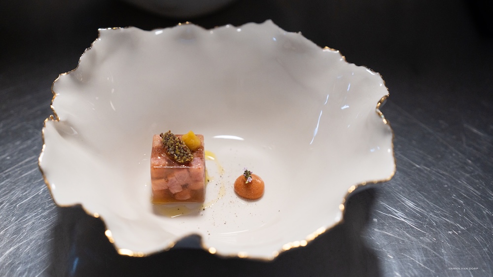 Dimyat Aspic BoarBacon Mustard Fermented Persimmon Dimyat Aspic BoarBacon Mustard Fermented Persimmon