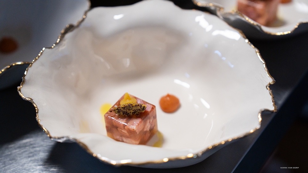 Dimyat Aspic BoarBacon Mustard Fermented Persimmon Dimyat Aspic BoarBacon Mustard Fermented Persimmon