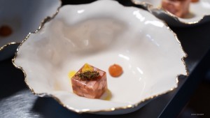 Dimyat Aspic: Boar/Bacon | Mustard | Fermented Persimmon