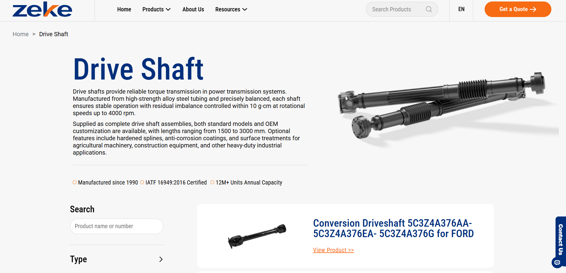 zekeさ Zeke Parts Meets Growing Drive Shaft Demand with OE-Level