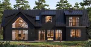 Sustainable Wooden House with Solar Energy and Modern Design