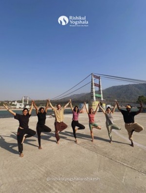 outdoor yoga session