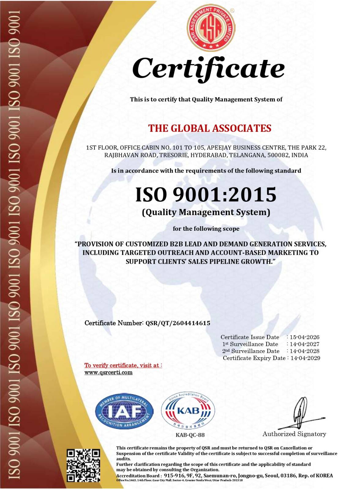 The Global Associates Sets New Standard in AI-Powered, ISO-Certified B2B Lead Generation