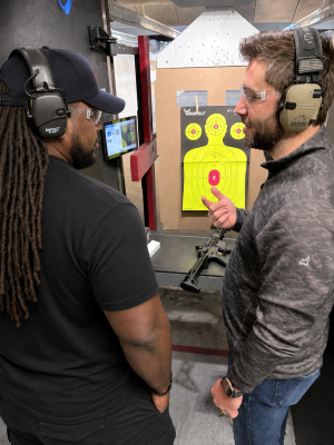 Owner Dee Parker training student