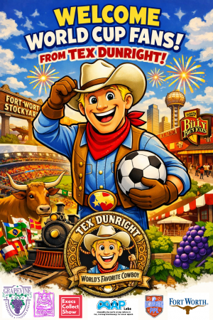 Tex Dunright World Cup Fans with logos