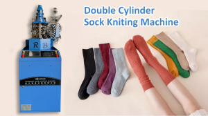 High Speed Double Cylinder Socks Knitting Machine Production Line Provider