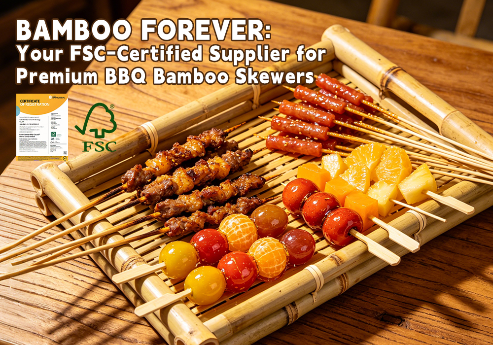 Wholesale High Quality BBQ Skewer Supplier Bamboo Forever Obtains FSC Certification