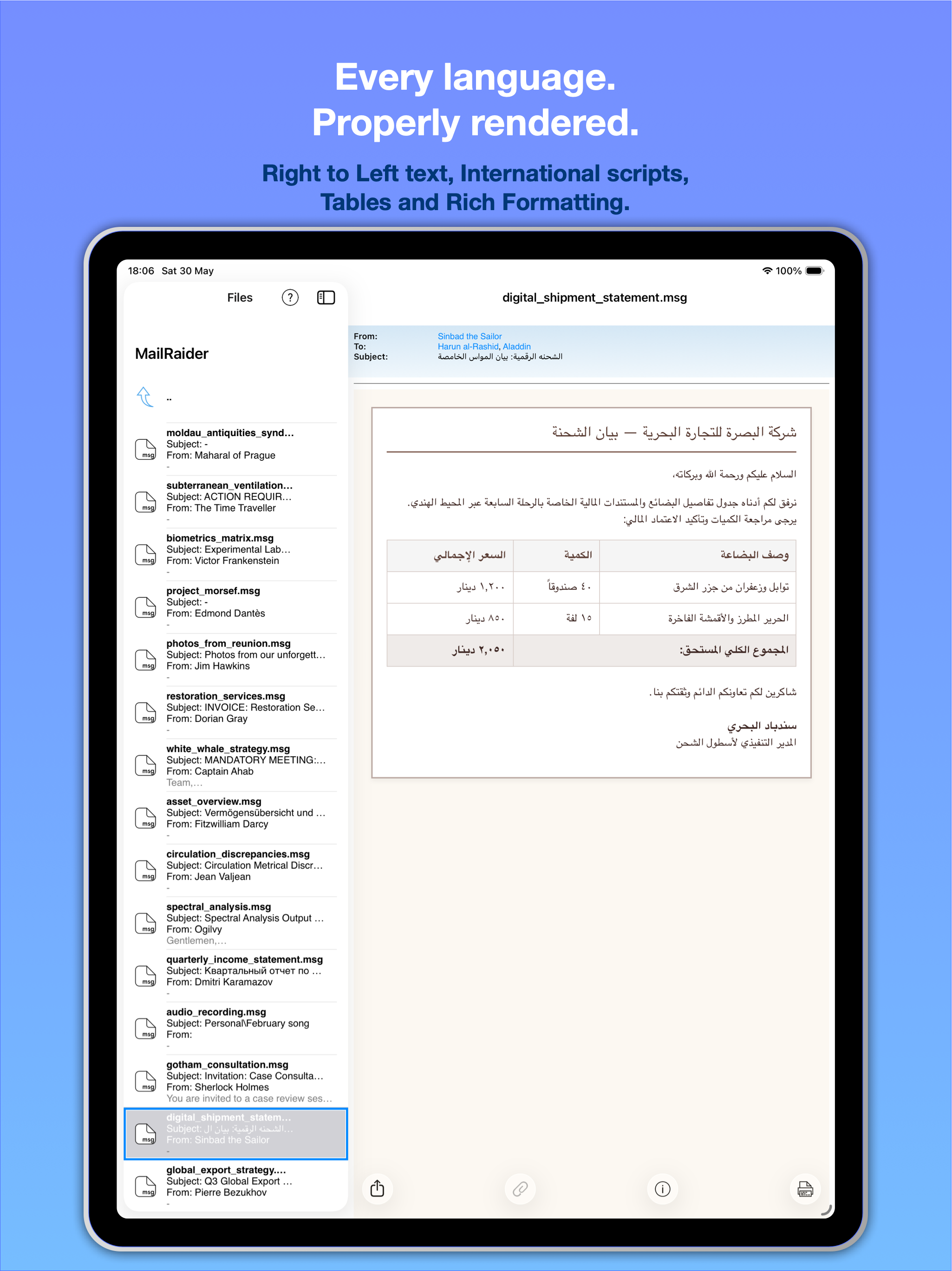 MailRaider Supports Many Languages MailRaider Supports Many Languages
