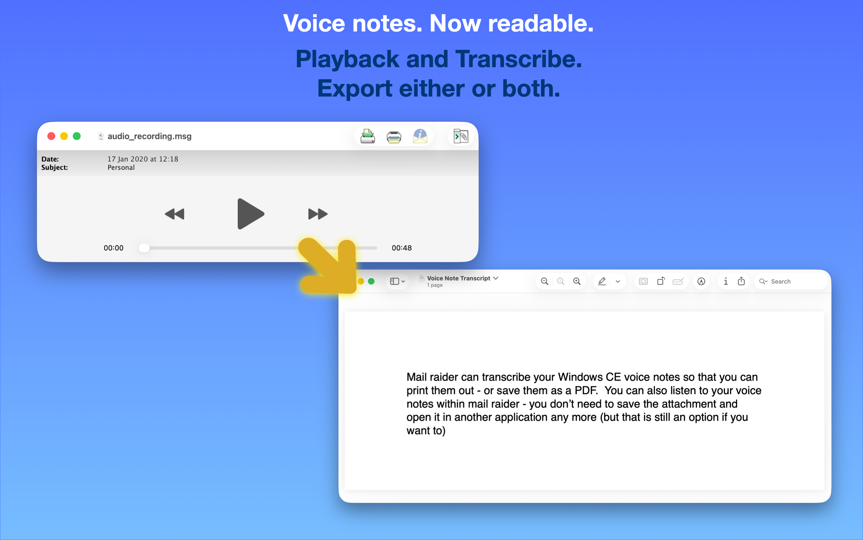 MailRaider Transcribes It MailRaider Transcribes It