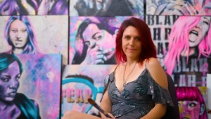 Feminist Artist Criss Chaney in her Melbourne Art Studio