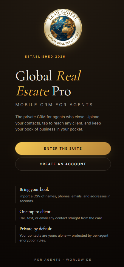 Global Real Estate Pro Lead Sphere Division Global Real Estate Pro Lead Sphere Division