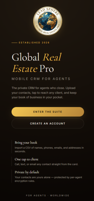 Global Real Estate Pro Lead Sphere Division