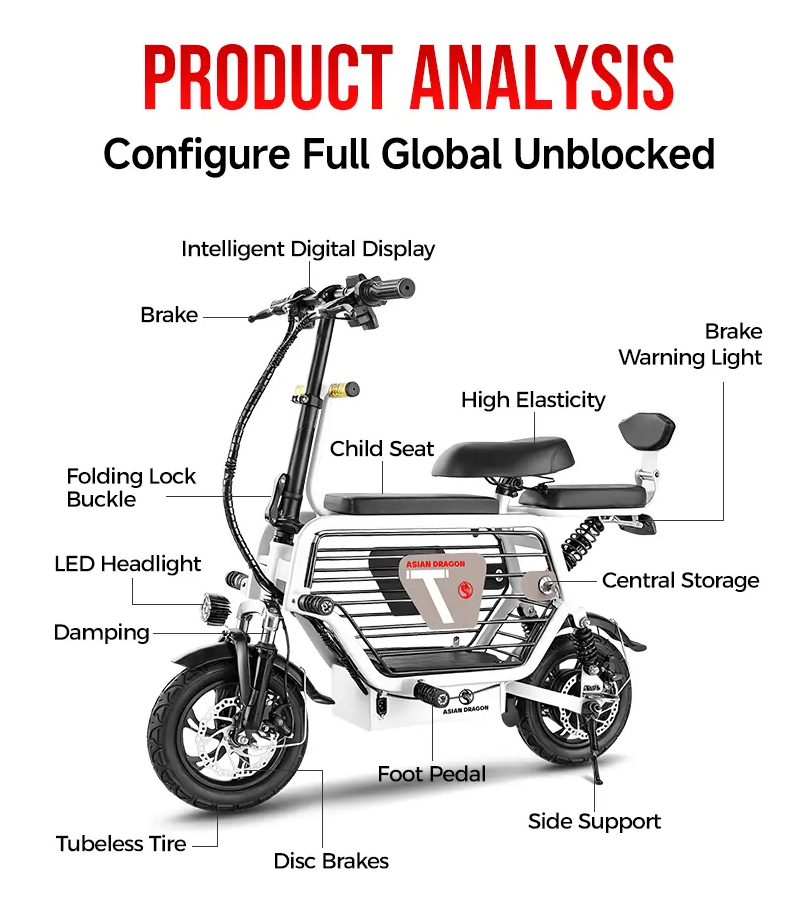 ASIAN DRAGON Compact 2-Seater Electric Scooter with Storage: Factory-Direct Urban Commute Solution from Linyi Fulong
