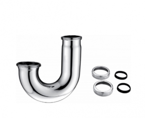 Brass J Bend with Rod Brass Nut