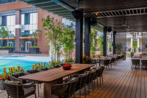 Pool Bar and Grill Overlooking Manila Bay