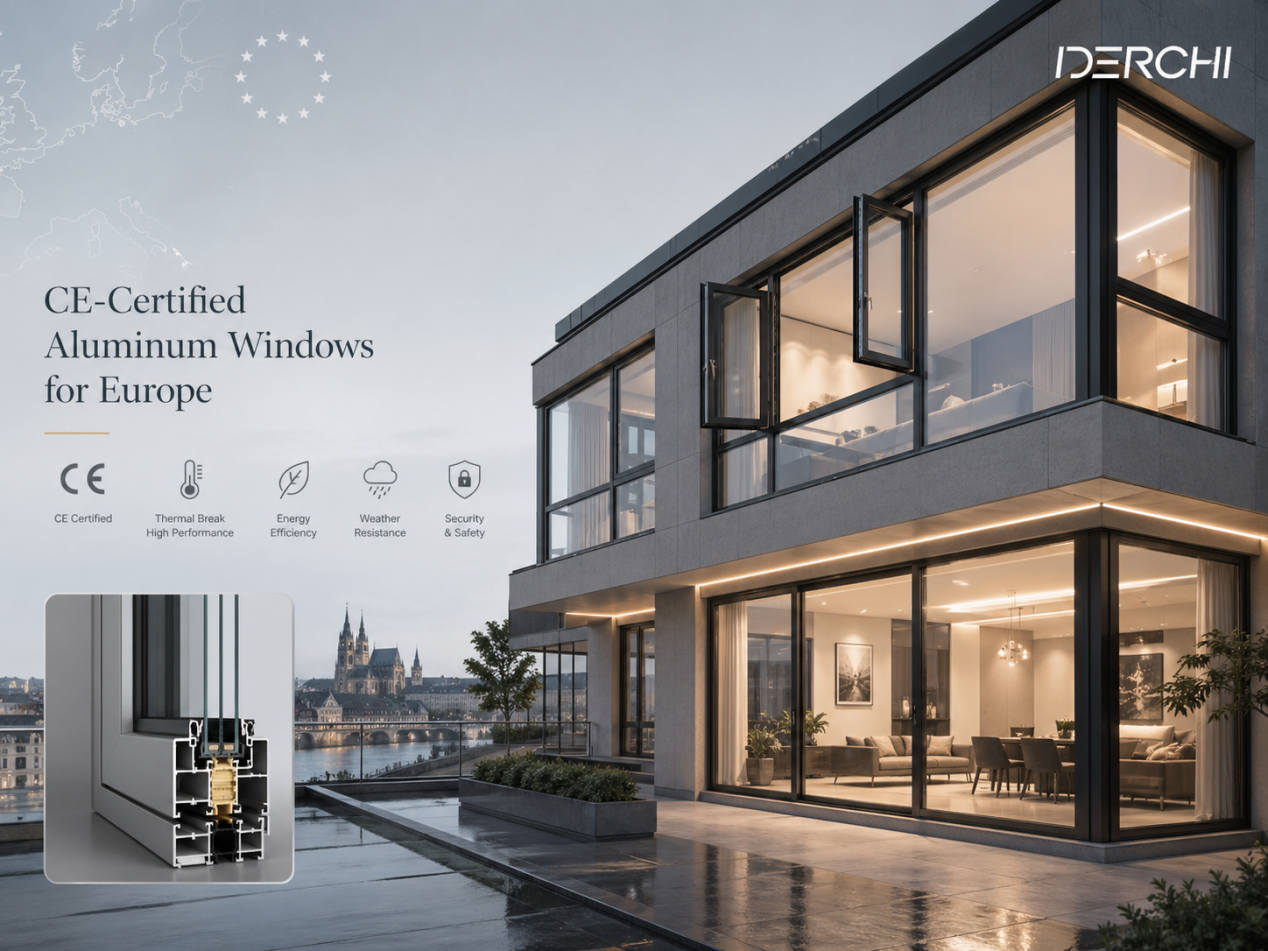 CE aluminum windows