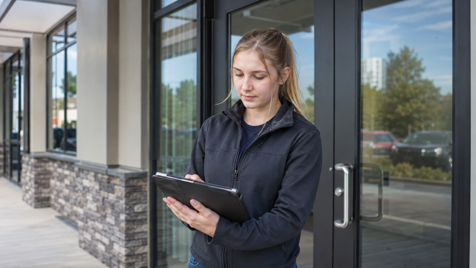 Commercial Property Inspector Documenting Condition Commercial Property Inspector Documenting Condition