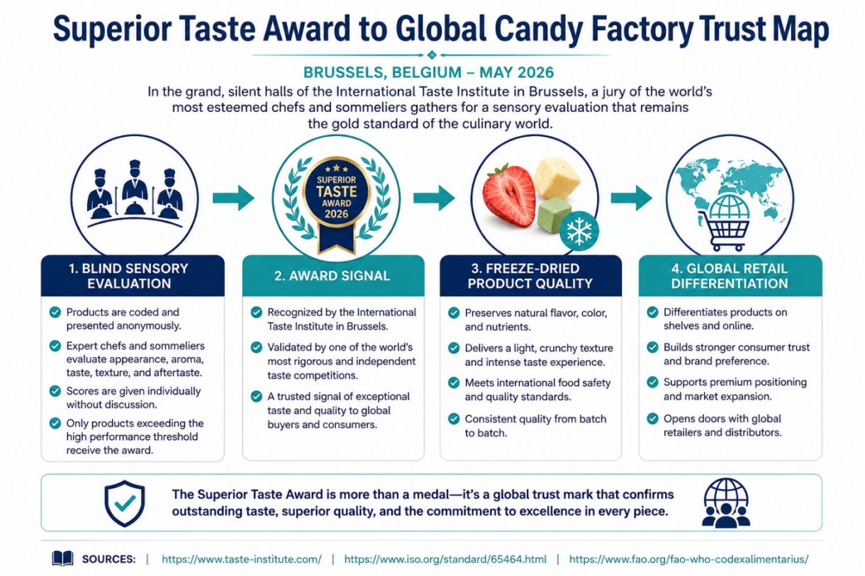 Figure Superior Taste Award to Global Candy Factory Trust Map