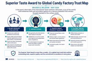 Figure Superior Taste Award to Global Candy Factory Trust Map
