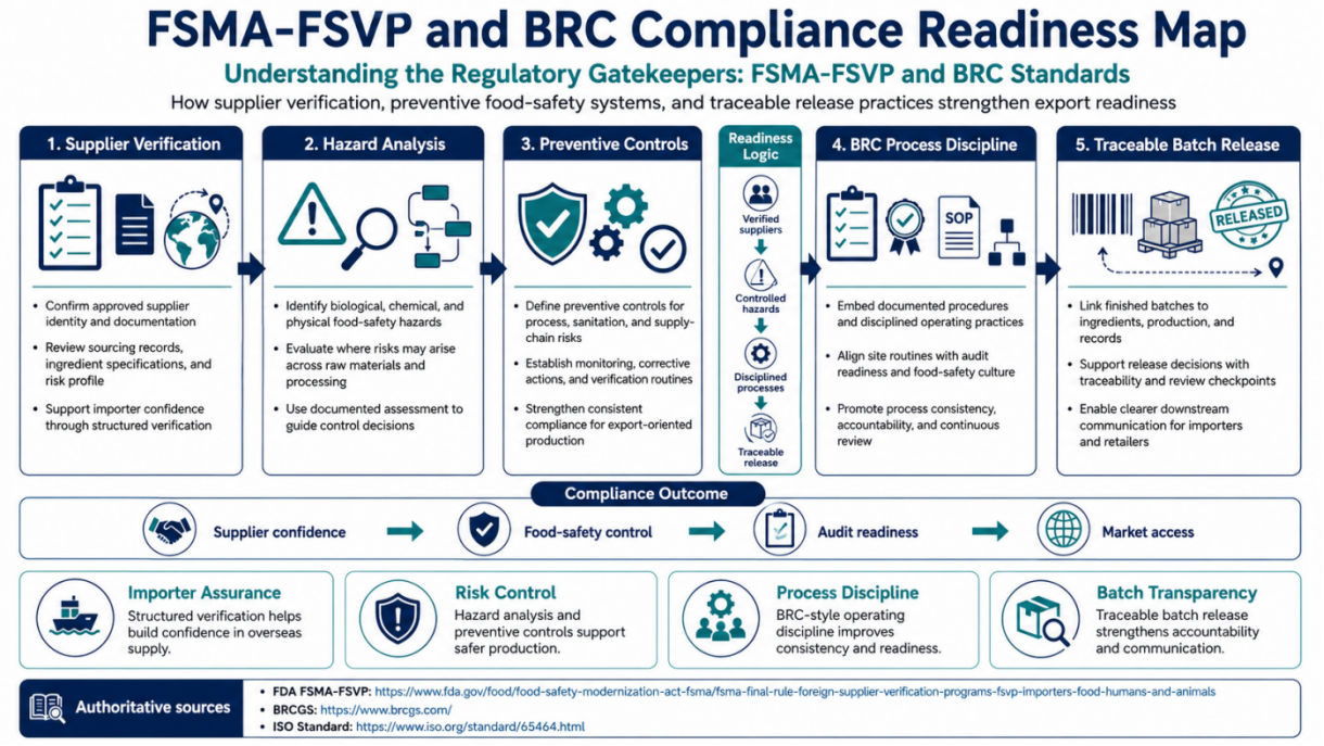 Figure FSMA FSVP and BRC Compliance Readiness Map