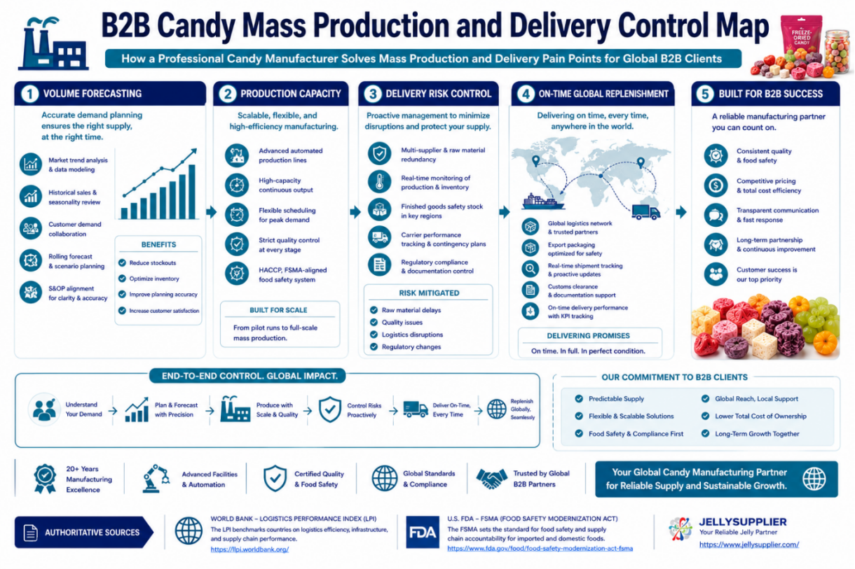 Figure B2B Candy Mass Production and Delivery Control Map
