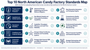 Figure Top 10 North American Candy Factory Standards Map