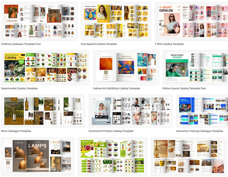 product catalogue template