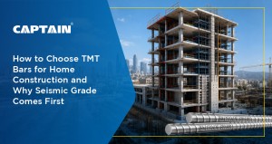 Engineer inspecting seismic-grade TMT bars at a home construction site