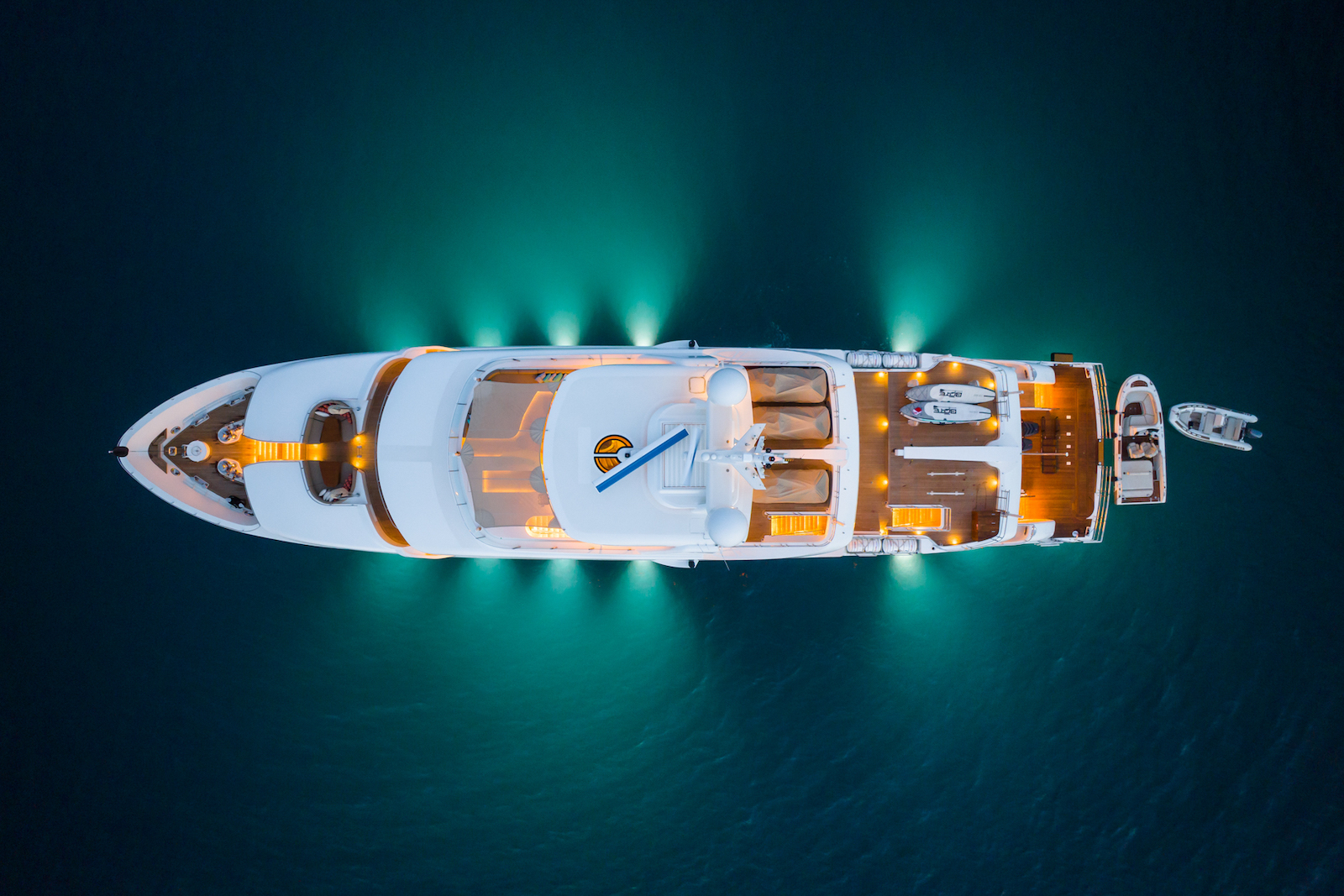Serenity yacht for charter  above view