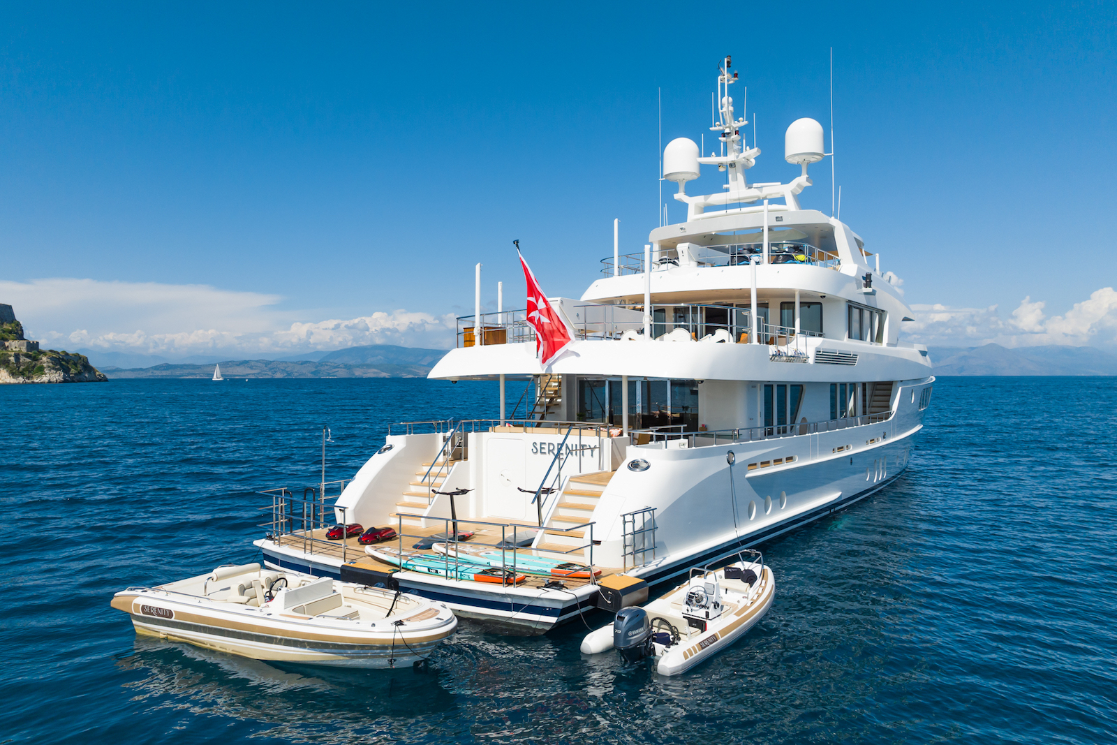 Serenity Yacht for charter  aft deck