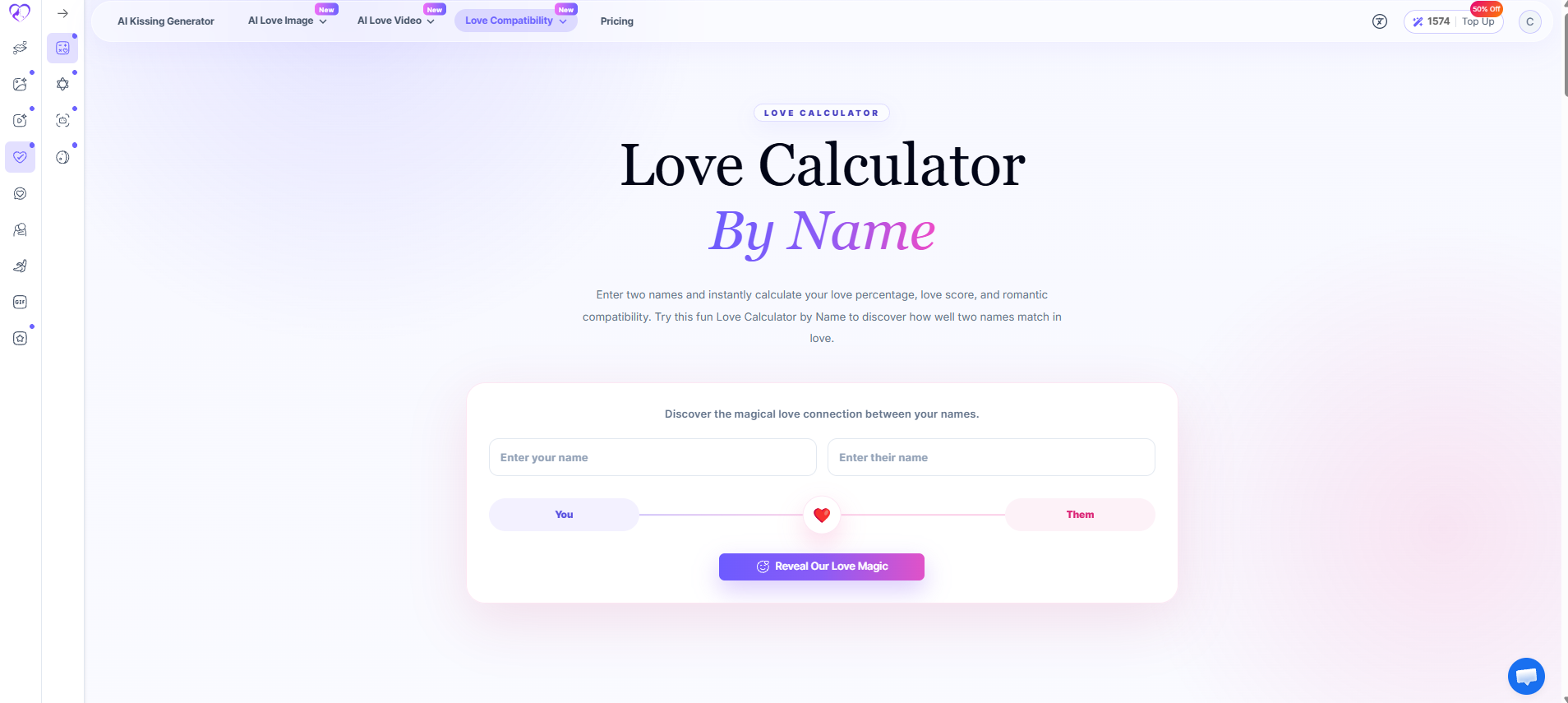 Love Calculator by Name