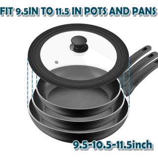 BIDOTAMU Heat Resistant Silicone Pot Lid 9 5 To 11 5 Inch Fit